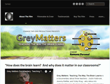 Tablet Screenshot of greymattersdocumentary.com